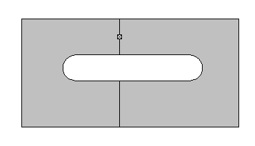 Immagine di un pezzo con un foro ad asola